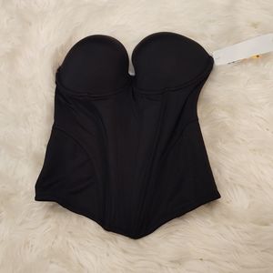 Jezebel Black Classic Strapless Bustier 32DD